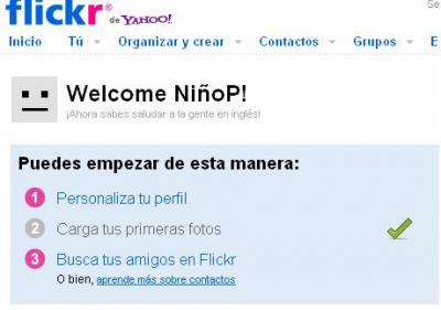 Conta en Flickr